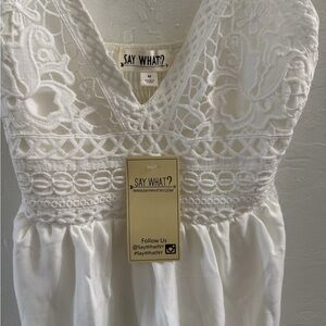 Say What? Ivory Lace Dress